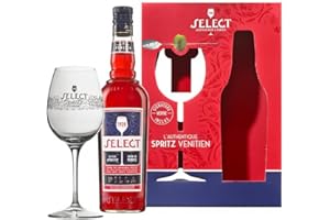 SELECT Aperitivo - Coffret 1 verre - Apéritif Amer - Optimal pour les Cocktails Spritz - Notes Herbacées et Douces - Origine : Italie - 17,5% Alcool - 70 CL