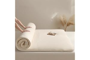 YOUGANG Japanische Futon-Matratze, Baumwollfüllung, aufrollbare Matratzenauflage, faltbare Boden-Schlafpolsterung, dick und warm, tragbar, für Camping, Reisen, gepolstert (90 x 200 cm)