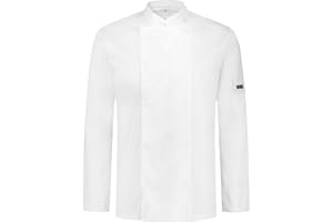 PALLTEX Nori LS Giacca Cuoco Uomo e Donna Unisex con i Bottoni Automatici Giacca da Cuoco Ristorante Divisa da Cuoco a Maniche Lunghe