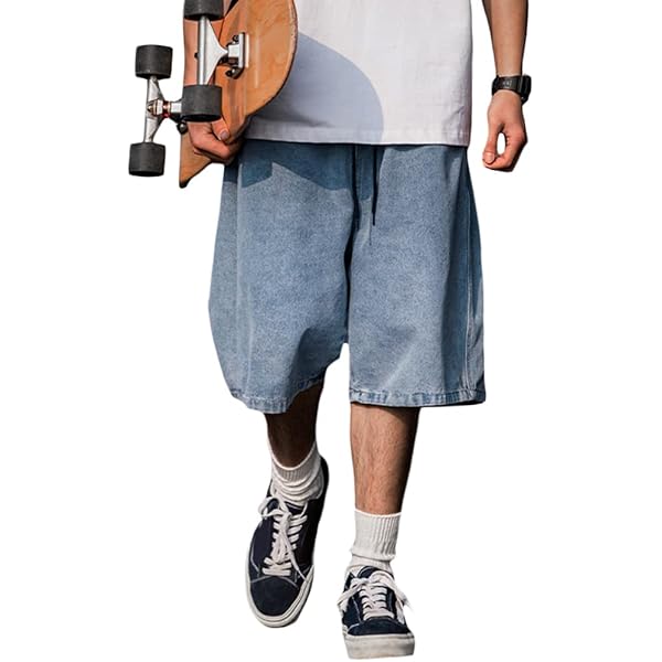 Pantaloni Cargo Corti Uomo - Bermuda Jeans Strappati Con Tasche, Slim Fit Estivo - Foto 2