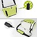 Cute Dot Printed Portable Foldable Harness 1-5 Years Baby Toddler Infan Dining Chair Nappy Changing Bag On the Go Booster Seat Bag Secure Snap Enclosure Travel Chair(Green)