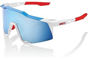 100% GAFAS Unisex Erwachsene Speedcraft-Totalenergies Team Hiper Multilayer Mirror Lens Brille, Matte White/Metallic Blue (Mehrfarbig), Einheitsgröße