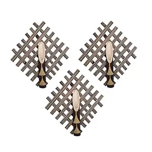 Handcrafted Set of Three Desi Flower Vase/Flower Stand/Hanging Stand (Medium Size) Suitable to Decor at Home, Cafe/Hotel and Restaurant Decoration with Your Choice of Flowers