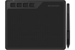 GAOMON S620 Pequeña Tableta Gráfica con 4 Botones Exprés y Lápiz AP32 para Dibujar y Hacer Bocetos