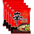 Nongshim Shin Ramyun Korean Style Spicy Noodle Soup Instant Noodles, 4.23 oz ℮ 120 g, 4 Pack