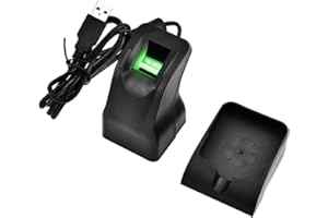 POMYA Lecteur d'empreintes digitales, 15mm * 18mm Zone de détection ZK4500 USB Lecteur d'empreintes digitales Scanner Sensor Collection d'empreintes digitales en plastique ABS pour ordinateur PC Home Office