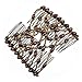 Magic Beads Double Women/Ladies Hair Clip Stretchy Hair Combs Clips (55-Brown)