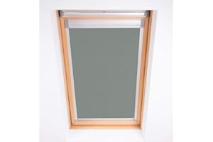 BLOC BLINDS Bloc Skylight Blind for Velux Roof Windows Blockout, Pewter, MK04