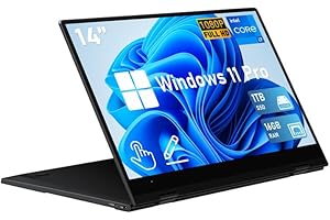 FUNYET Notebook con Touch screen, Windows 11 Pro, 2 in 1 da 14 pollici, Intel Core i7-1265U (fino a 4,7 GHz), 16 GB di RAM, 1 TB SSD, 1920 x 1080, tastiera retroilluminata, Wi-Fi 6,BT5.2
