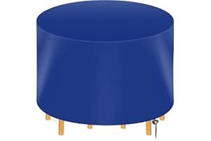 HGPFCB Housse de Jardin,Housse Mobilier Jardin ExtéRieure,420D Ronde Housse Protection Table Jardin, ImperméAble,Anti-UV, RéSistant à la DéChirure,pour Jardin Salon et Patio Mobilier Table de Jardin Ovale