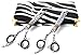 Produktbild CANDURE® - C20 - 6'' (15,24cm) - Professionell Linkshänderschere Haarscheren Set Mikroverzahnt Effilierschere Modellierschere Friseur Scheren Set, Weiß Zebra-Set