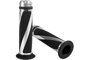 BONNOEUVRE Manopole Manubrio Moto universali Diametro interno 22mm-24mm per 7/8" Manubri Alluminio Gomma per Moto Scooter Quad Cruiser