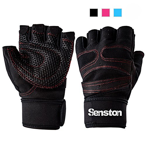 Senston Fitness Handschuhe Trainingshandschuhe mit Handgelenkstütze Grips für Frauen Männer Women Men