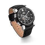 Kronsegler Meteorit Automatikuhr Stahl-schwarz/schwarz limitiert mit Meteoritgestein