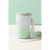 304 L &Ccedil;elik 400 ml Yeşil Beyaz Degrade El Termos Mug cin918ys