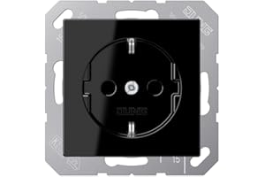 JUNG A 1520 SW Tipo F (Schuko) Nero cassetta di scarico