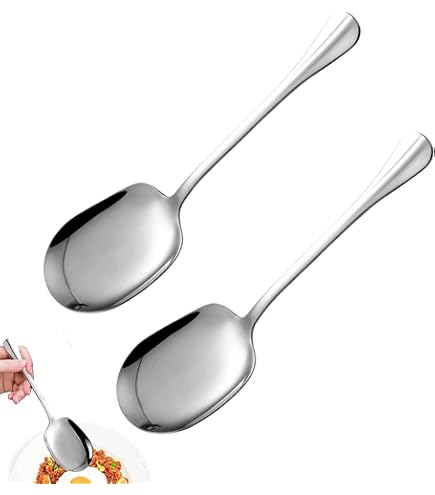 Set 8 Cucchiai Da Portata In Acciaio Inox - 4 Lisci E 4 Scanalati, 20.5 Cm, Finish Oro - Foto 12