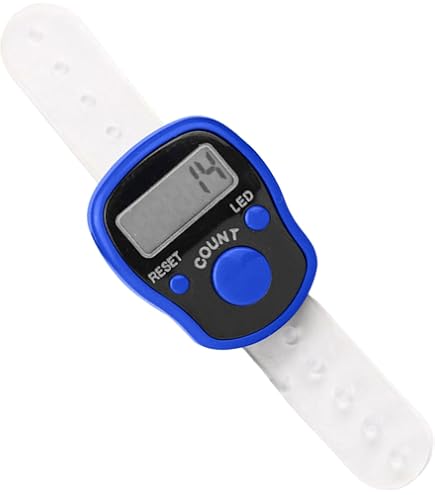 Anlising Set Da 3 Contatori Digitali Con Perline – Con Bussola E Luce LED, Per Meditazione, Preghiera E Relax (Legno, 5 Cifre) - 2