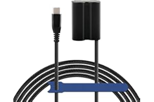 Camaisa Geflochtenes Kabel Type-C zu NP-W235 Dummy-Batterie CP-W235 DC Koppler Für Fuji X-H2 X-T4 X-T5 GFX100S 50S II