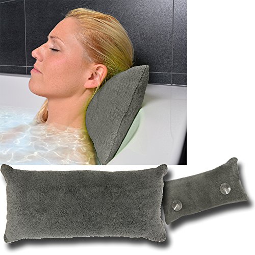 JEMIDI Badewannenkissen Relaxkissen Kissen Wellnesskissen Kissen Körnerkissen Badewannen Anthrazit - 2