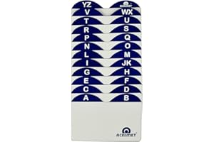 Guías de Tarjetas, Índice A-Z Acrimet para Porta-Tarjetas de Visita (Tarjetas Blancas con Pestañas Azules)