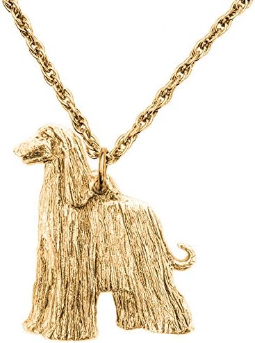 Afghan Hound Made in U.K Artistic Style Dog Pendant Necklace Collection
