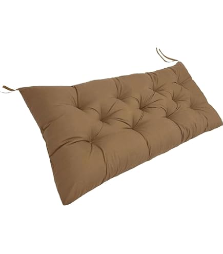 Cuscino Per Panchina Da Giardino Hollywood Swing – 120x50 Cm, In Poliestere, Colore Marrone, Resistente E Fatto A Mano