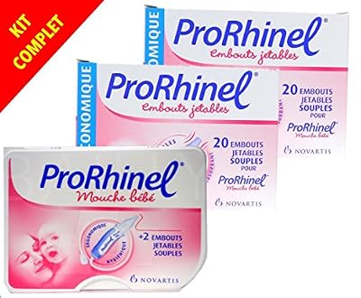 PediAct PRORHINEL - Lot de 2 x 20 Embouts Jetables pour Mouche Bébé + PRORHINEL Mouche Bébé