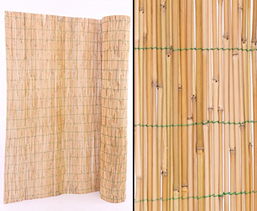 Preisvergleich Produktbild Schilfrohr Sichtschutzmatte geschält 180x600 "Deluxe" - Sichtschutzzäune Sichtschutzwand Gartensichtschutz Balkonsichtschutz Winschutz Sichtschutzwand für Garten und Terasse Blickschutz für Balkon Sichtschutzwände Sichtschutzwände