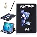 Produktbild HB-Int 3 in 1 PU Leder Hülle für Samsung Galaxy Tab S2 SM-T810 T815 9.7" Flip Standfunktion Schutzhülle Cartoon Bär Wallet Case Brieftasche Kartenfächer Ledertasche Magnetverschluss Schale Beschützer Haut Lederhülle Book Style Holder Etui Protective Cover Dünn Slim Cover Don't Touch Me Bumper Zubehör mit Stylus Pen + Staub Steckere