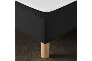 DAHLICA Betthusse 90x200 Schwarz – Weicher und dehnbarer Stoff – Makelloses Erscheinungsbild