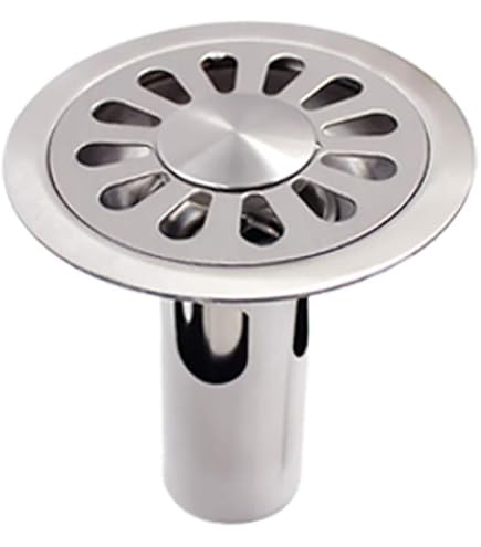 Scarico a Pavimento, Scarico a Pavimento for Doccia Quadrato Nero, con Griglia di Copertura Rimovibile, Filtro for Scarico a Pavimento in Rame 10x10 cm for Cucina Bagno Balcone