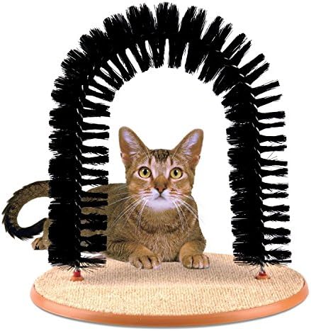 MUCHO Pet Cat Arch Bristles Kitten Self-Groomer Massager Scratcher Catnip Toy 5Amazing