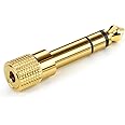 Headphone Adapter 3.5mm Female to 6.35mm Male, Ancable 1/4 inch to 1/8 inch Stereo Aux Jack Headphone Adapter Gold Plated 6.35mm to 3.5mm Jack Converter for Digital Piano, Keyboard, etc