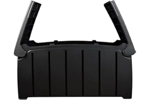 CHARLES BENTLEY 322L Storage Box, Black, Butterfly Lid, Weatherproof, Robust Padlock Hole, Large Capacity, Water Resistant, Robust, Polypropylene, Outdoor, Indoor, Ribbed Lid, Accessory (115x60x55cm)
