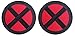 Produktbild X-Men STORM Red/Black X 3.5" Logo Applique Costume cosplay Set of 2 (2 stücks) Aufnäher Patches