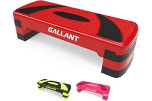 Gallant Exercise Step - Steppers For Exercise Workout - Fitness Aerobic Stepper for Home Gym Equipment - Perfect for Cardio Weights Training - 3x Adjustable Levels 10cm, 15cm & 20cm