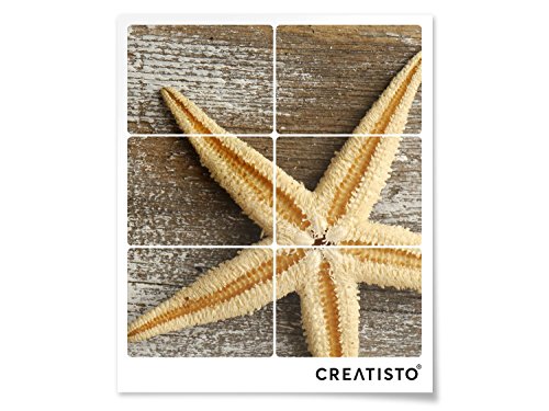 Fliesentattoo Dekosticker | Fliesen-Aufkleber Folie Sticker selbstklebend Küche renovieren Bad Küchen Ideen | 20×15 cm Design Motiv Starfish – 6 Stück - 3