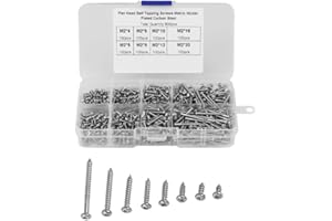 HILITAND Walfront 800 sztuk M2 wkręty samogwintujące, śruby samogwintujące Pan Head 4-20 mm