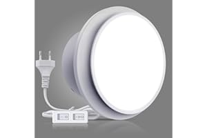 SBONNI Ventilatore da bagno, Estrattore aria con luce LED e doppio interruttore di controllo-310m³/h estrattore di ventilazione, funzionamento silenzioso, per Bagno, WC, Cucina, Serra e Garage