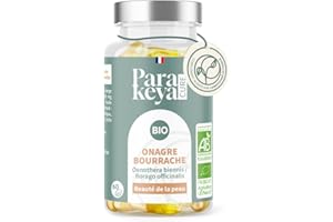 Parakeya - Onagre & Bourrache Bio 500 mg - 60 capsules - Beauté de la peau & apport en acides gras essentiels - Complément alimentaire