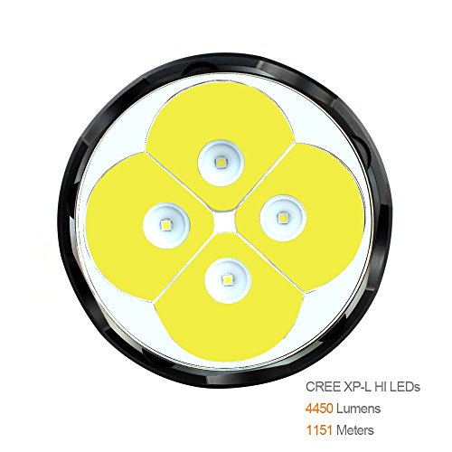 ThruNite® TN40S XP-L HI 4x CREE XP-L HI LEDs bis zu 4450 Lumen, Die Eine Max. Leuchtweite von is zu 1151 Metern Erreichen(Neutral Weiß) - 2
