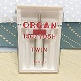 Aguja doble de organ, aguja doble 100/6 mm.