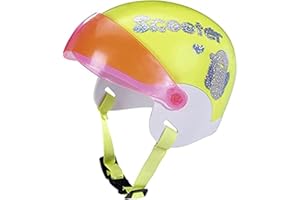 BABY born City Casco para muñeca de 43 cm - Fácil para manos pequeñas, Promueve la empatía y las habilidades sociales, Edad 3+ años, Incluye visera ajustable y clip de seguridad