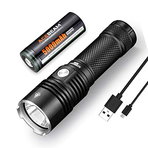 ACEBEAM EC60 Superhelle Taschenlampe Cree XHP35 LED 2000 Lumens 603 Meters LED Aufladbare Taschenlampe mit Akku