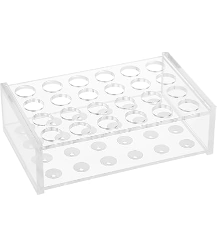 PATIKIL 6-Hole Acrylic Test Tube Rack - 22mm Round Hole Holder