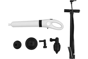 FOLANDA Desatascador de Inodoro, Desatascador de Drenaje de Aire de Alta Presión con Barómetro en Tiempo Real, Desatascador Manual de Drenaje de Aire Potente para Inodoros, Tuberías, Alcantarillas