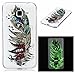 Produktbild Back Cover Neu Tasche ISENPENK Für 5,0-Zoll Samsung Galaxy J3(2016)/J310 Hülle Silikon Tiere Muster Ultra Slim Schutzhülle Wasserdicht Stoßfest Soft TPU Handyhülle Case[Feder Feather] Glanz nachts