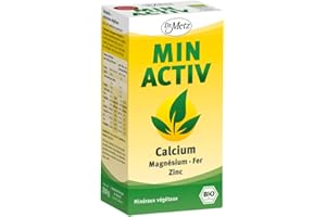 DR. METZ Minactiv - poudre minérale basique, bio, 250 g • calcium végétal pour les os • magnésium pour les muscles & les nerfs • fer pour la formation du sang • sélénium