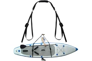 YONGZHAO SUP Shoulder Carrier Strap Soft Kayak Storage Sling Adjustable Length with Metal Accessories for Canoe Paddle Board Carrying